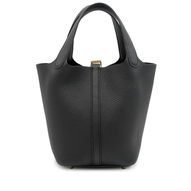 Hermès Black Clemence Picotin Lock 18 Gold Hardware - Image 4